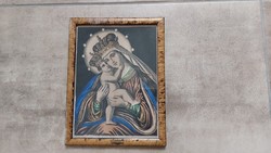 (K) Szép szentkép Maria Zell 27x24 cm kerettel