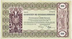 Ausztria 2000 korona 1914 REPLIKA UNC