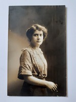 Régi női fotó 1911 vintage műtermi fénykép