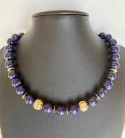 574T. From HUF 1! 18K gold (approx. 8 G) lapis lazuli (gross 88.8 g) embellished with 1 cm diameter stones