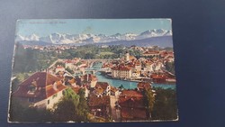 1925. Annual postcard, skyline of Bern, Switzerland
