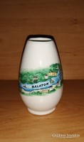Balaton feliratú Bodrogkeresztúri kerámia váza 10 cm  (20/d)