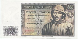 Poland 500 zloty money of the government in exile 1939 replica unc