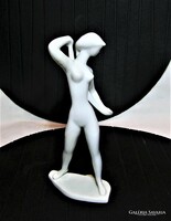 Veress Miklós Törülköző Akt - Fehér Drasche porcelán