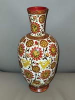 Zsolnay circle-stamped eosin vase