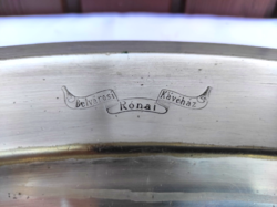 BELVÁROSI RÓNAI KÁVÉHÁZ ezüstözött tálca (1490 gramm)