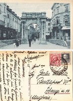 Horvát Pola Porta Aurea 1928         .Posta van !