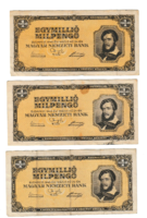 1946 - Egymillió  Milpengő  bankjegy - 3 db