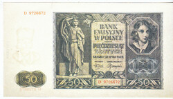 Lengyelország 50 zloty a főkormányzóság pénze  1941  REPLIKA UNC