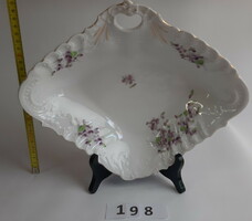 Beautiful violet pattern large porcelain centerpiece, serving bowl /198/