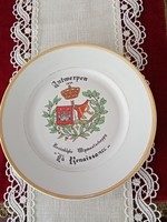 Belgian wall plate / decorative plate: antwerpen---the famous cerabel porcelain with a golden edge