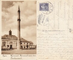 Eger minaret 1933. There is a post office!
