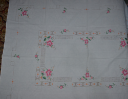 Wonderfully beautiful large tablecloth with cross stitch embroidery ( dbz 00vii )