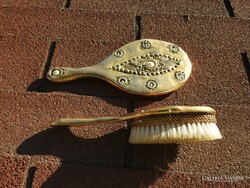 French old toiletry set: mirror and brush
