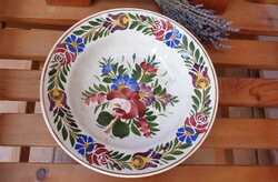 Antique Hólloháza floral plate