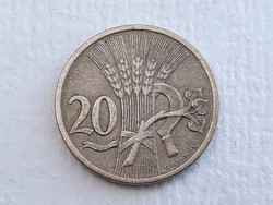 Csehszlovákia 20 Heller 1921 érme - Csehszlovák 20 Heller 1921 külföldi pénzérme