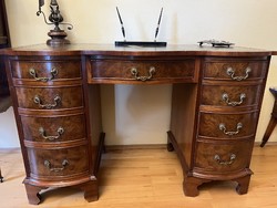 English leather covered desk