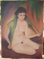 Női akt festmény Lázár Gy