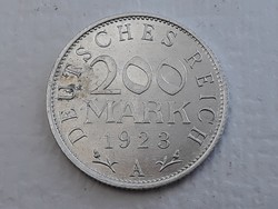 Németország 200 Márka 1923 A érme - Weimari Köztársaság 200 Mark 1923 külföldi pénzérme