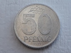 Germany 50 pfennig 1979 coin - foreign coin of the German Democratic Republic