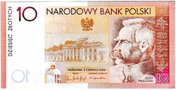 Lengyelország 10 zloty forgalmi emlékpénz 2008 REPLIKA UNC