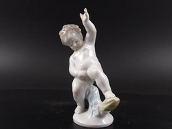 Herend peeing putto figure