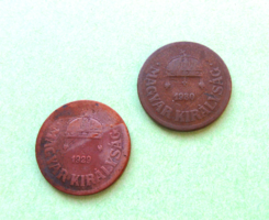 2 Fillers - 2 pieces - 1929-1930 - bronze