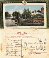Nándorfehérvár, Belgrade park, about 1920. There is a post office!