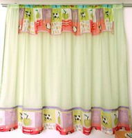 Cheerful little girl's room curtains with drapery new