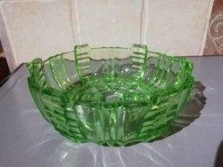 zöld üveg tálka