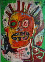 In the style of Jean Michel Basquiat