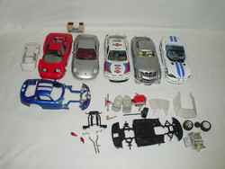 BURAGO autó modellek, makettek csomagban - 1980-as évek - sérültek, hiányosak - javításra, alkatrész