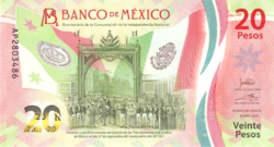 Mexico 20 peso 2021 UNC Emlékbankjegy