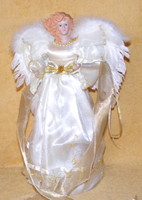 Porcelain angel Christmas tree top decoration, ornament