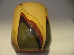 Dripped ceramic cup, pot, vase