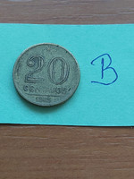 Brazil brasil 20 centavos 1945 getulio vargas #b