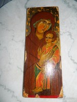 Szigeti Erzsébet ikonfestő kézzel festett másolat eredeti technikával: Piementi Isten Anyja 14. sz.