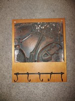 Metal relief, with a view of Budapest, not a plate, but I think it is hollow. Copper or copper-plated metal.