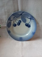 Német cseresznye mintás kis tányér (KPM) kék