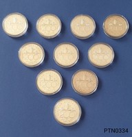 1992-es ezüst 200 forintos forgalomból, kapszulában (10 db)