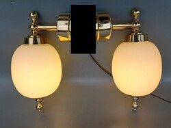 Pair of retro design mid century copper wall lamps