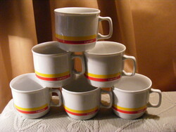 6 retro lipton mugs