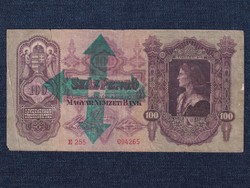 Second series (1927-1932) 100 pengő banknote 1930 arrow cross overstamped (id64656)