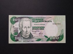 Kolumbia 200 Pesos 1992 Unc