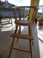 Wooden children's high chair retro 40x45x77 cm