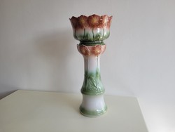 Old art nouveau style 60 cm flower pot majolica pot and pedestal pot with stand