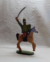 Wooden carved and painted Janos brave, cavalry hussar