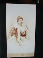 Cca 1895 noble noble lady lady Hungarian decor from Debrecen original marked contemporary photo Csengery Ida