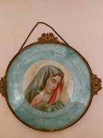 Tearing madonna portrait print (watercolor?)