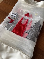 Modern Christmas tulle, applique runner, tablecloth